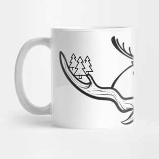 Elk Antler Scene shirt Mug